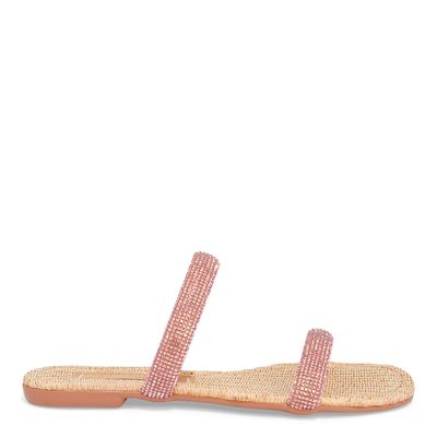 Rasteira Manta Cristal Rosa