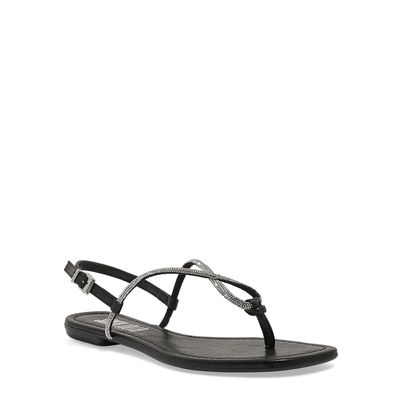 Rasteira Napa Soft Preto brilho