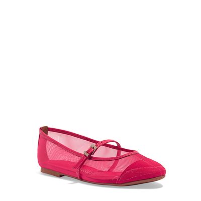 Sapatilha Bico Fino Tela Mosqueteiro Rosa Pink