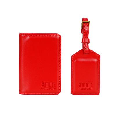 Kit Porta Passaporte E Tag De Mala Vermelho Soft
