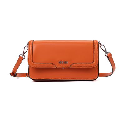 Bolsa Flap Bag Soft Laranja Alça Transversal