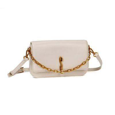 Bolsa Pequena Soft Marfim Transversal
