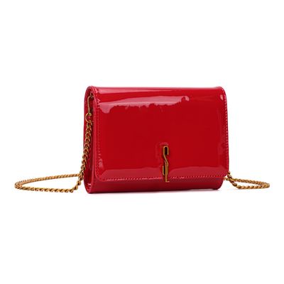 Bolsa Carteira Verniz Vermelho Blood Alça Transversal