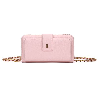 Bolsa Carteira Floater Rosa Alça Corrente Transversal