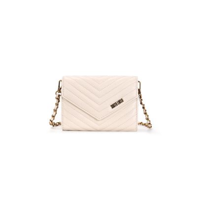 Bolsa Carteira Envelope Soft Off White Alça Corrente