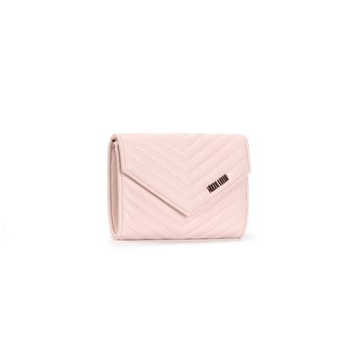 Bolsa Carteira Envelope Soft Rosa Cotton Alça Corrente