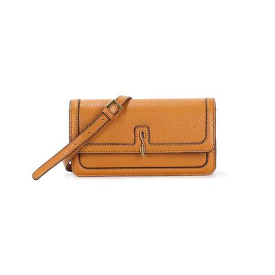 Bolsa Pequena Floater Texturizado Caramelo Transversal