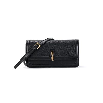 Bolsa Pequena Floater Texturizado Preto Transversal