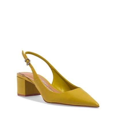 Scarpin Bico Fino Couro Confort Verde