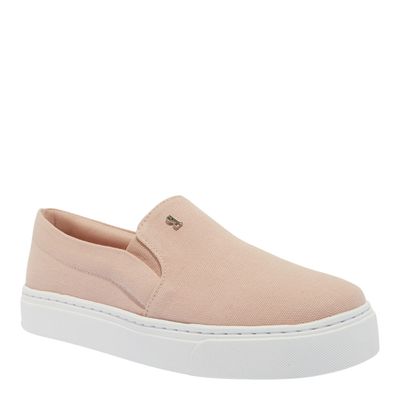 Tênis Slip On Lona Rosê