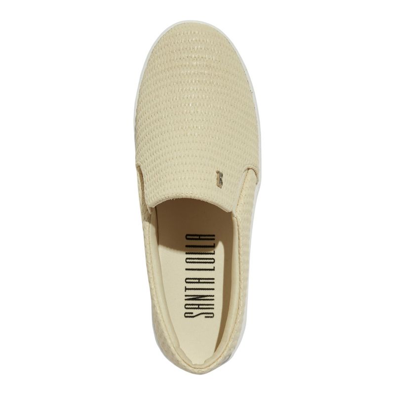 Tênis Slip On Flatform Bege - Santa Lolla Tênis Slip On Flatform Bege - Santa Lolla
