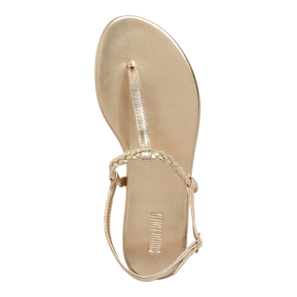 Rasteira Dourada Rasteira Santa Lolla Corda Rasteirinha Feminina