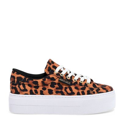 Tênis Flatform Estampa Leopardo