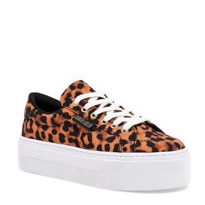 Tênis Flatform Estampa Leopardo