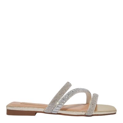 Rasteira Shiny Dourada Metlizado Soft