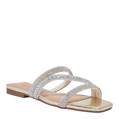 Rasteira Shiny Dourada Metlizado Soft