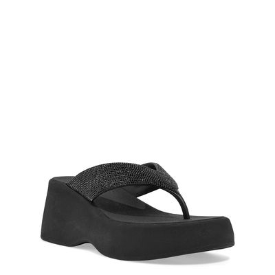 Sandália Tamanco Plataforma Borracha Preto