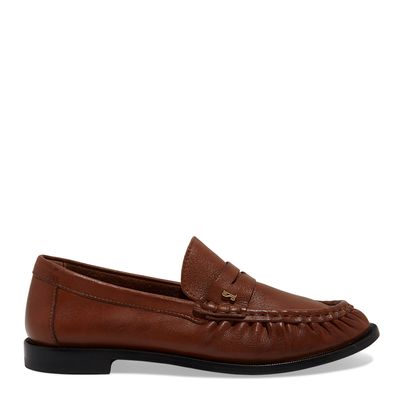 Mocassim Couro Confort Marrom Safari