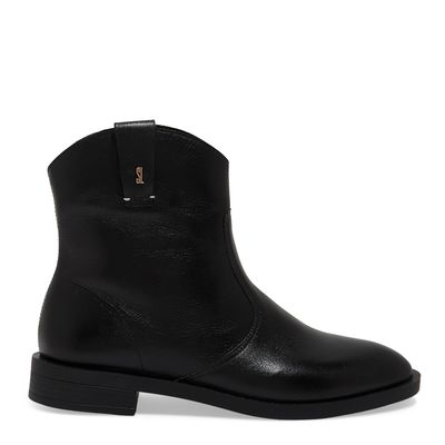 Bota Couro Nobre Soft  Cano Curto Preta
