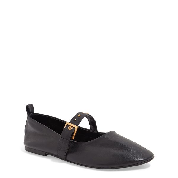 Sapatilha Couro Nobre Soft Preto Bico Redondo