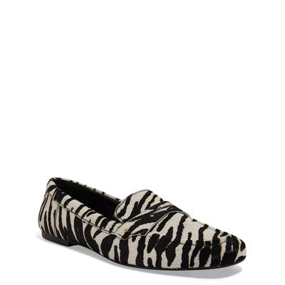 Mocassim Couro Estampa Animal Print Zebra