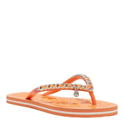 Chinelo Flip Flop Verniz Laranja Papaia