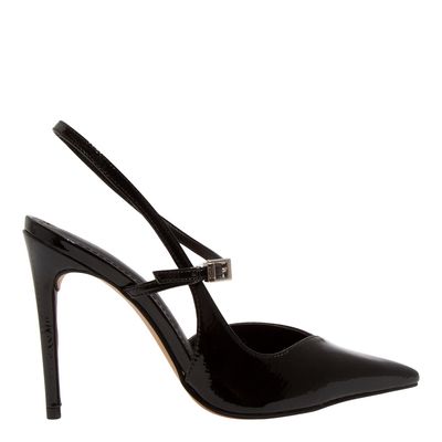 Scarpin Envernizado Glossy Preto Salto Alto