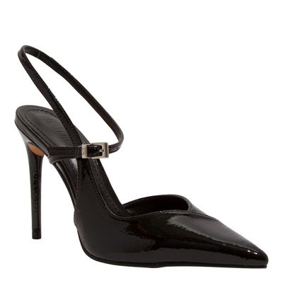 Scarpin Envernizado Glossy Preto Salto Alto