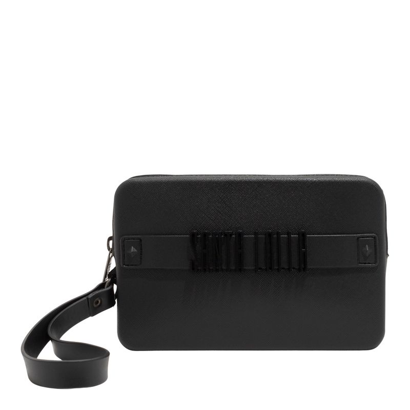 Clutch Borracha Pequena Alça De Mão Preta - Santa Lolla Clutch Borracha Pequena Alça De Mão Preta - Santa Lolla