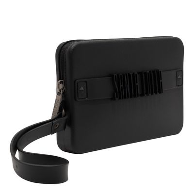 Clutch Borracha Pequena Alça De Mão Preta