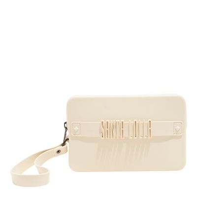 Clutch Borracha Pequena Alça De Mão Off White