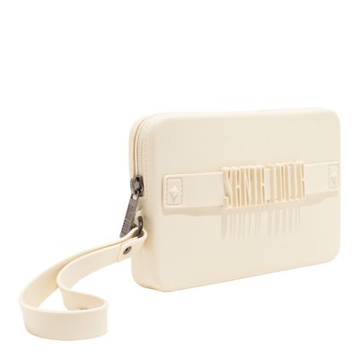 Clutch Borracha Pequena Alça De Mão Off White
