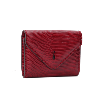 Porta Cartão Envelope Lizard Vermelho Pepper