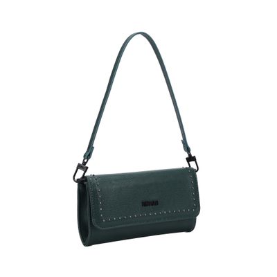 Bolsa Carteira Pequena Risco Verde Alça De Ombro
