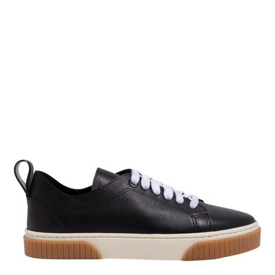 Tênis Couro Floater Liso Preto