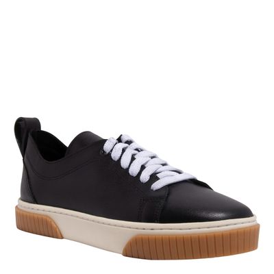 Tênis Couro Floater Liso Preto