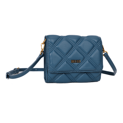 Bolsa Carteira Soft Azul Pavão Alça Transversal