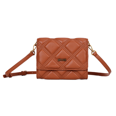 Bolsa Carteira Soft Marrom Alça Transversal