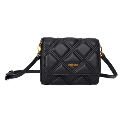 Bolsa Carteira Soft Preta Alça Transversal