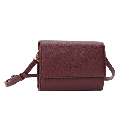 Bolsa Carteira Floater Vermelho Merlot Alça Transversal