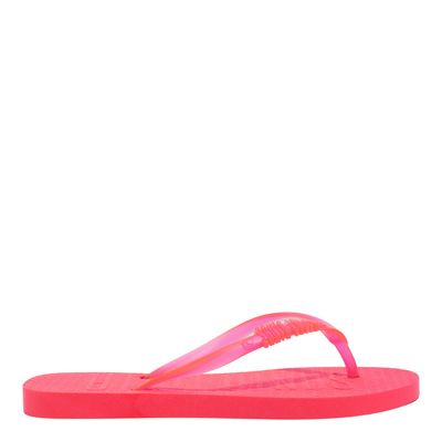 Chinelo Flip Flop Borracha Rosa Pink Bico Redondo