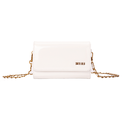 Bolsa Carteira Verniz Off White Alça De Ombro