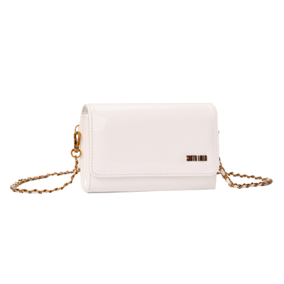 Bolsa Carteira Verniz Off White Alça De Ombro