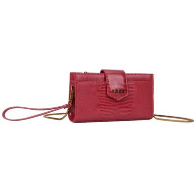 Bolsa Carteira Lizard Vermelha Alça De Ombro