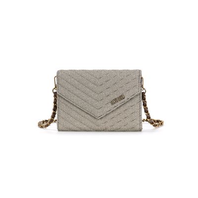 Bolsa Carteira Pequena Canvas Verde Alça Transversal