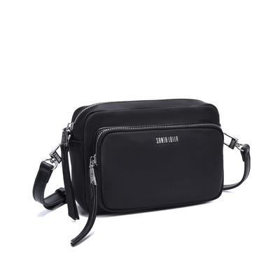 Bolsa Nylon Preta Alça Transversal