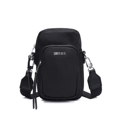 Bolsa Nylon Preta Alça Transversal