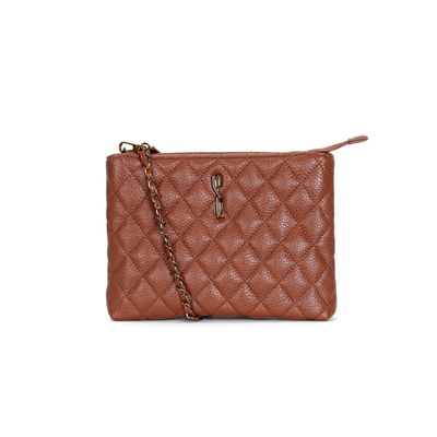 Bolsa Pequena Floater Marrom Alça Transversal