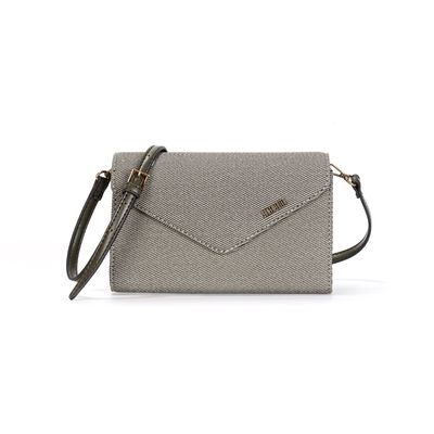 Bolsa Envelope Canvas Verde Alça Transversal