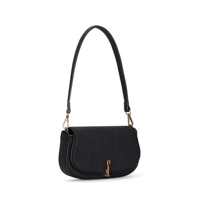 Bolsa Baguete Camurça Preto Alça De Ombro